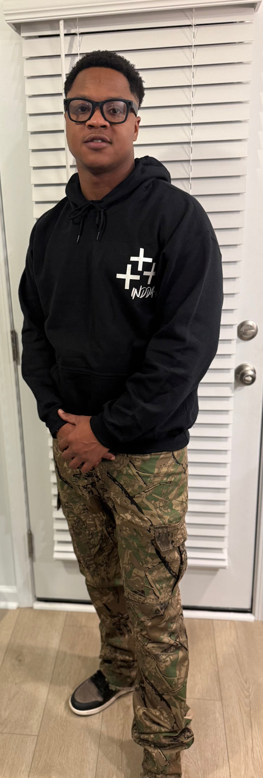 INDDAK BLACK “TRIPLE CROSS” HOODIE